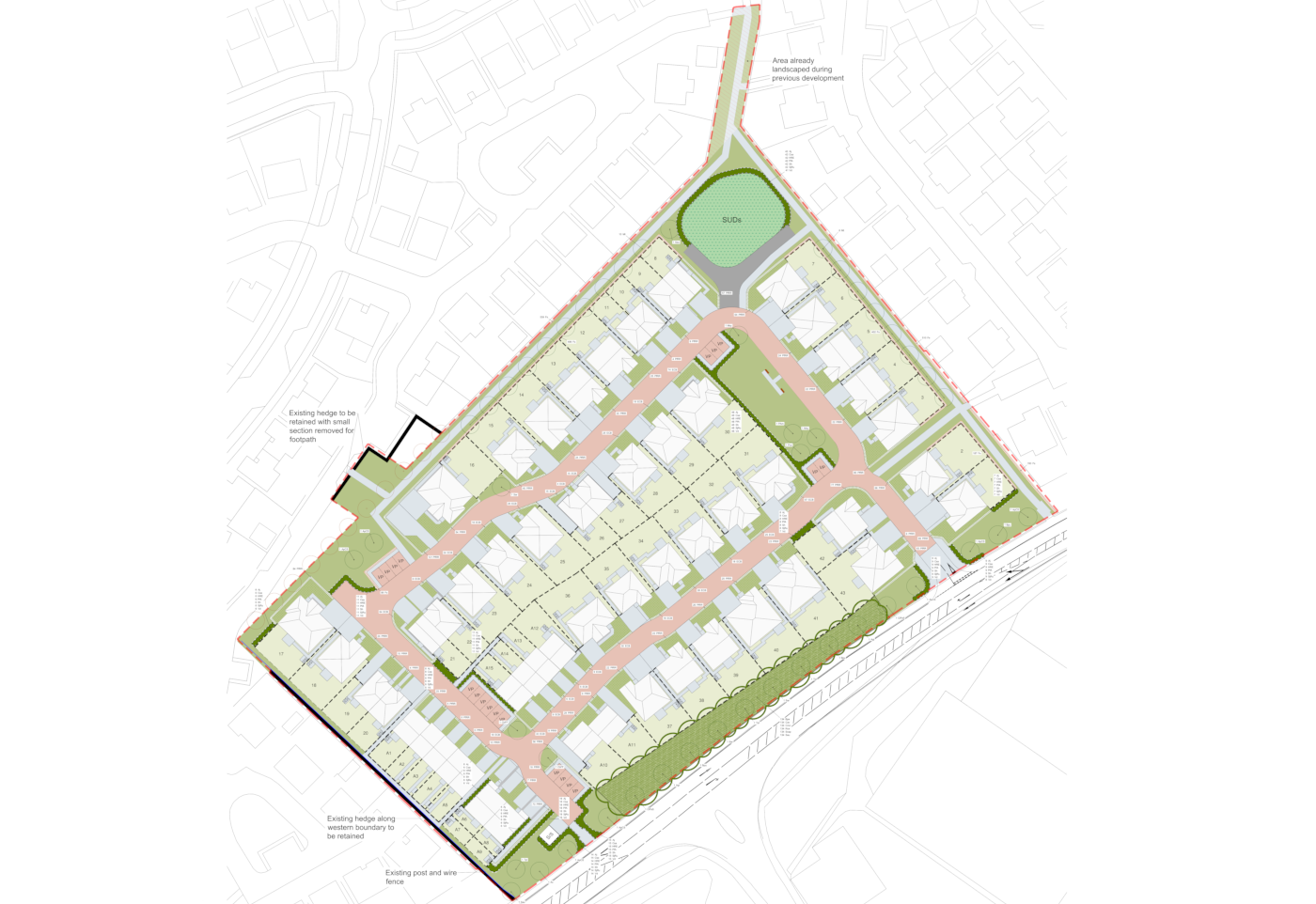 Camps Field residential landscape design, East Calder West Lothian — Cala Homes